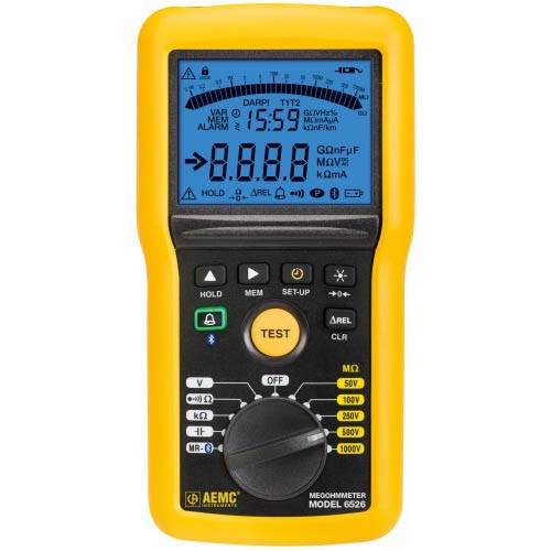 AEMC 6526 Digital/Analog Handheld Megohmmeter with Bluetooth & Data...