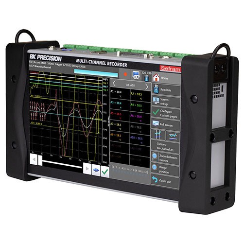 BK Precision DAS220 Portable 10-Channel Data Recorder, No Battery a...